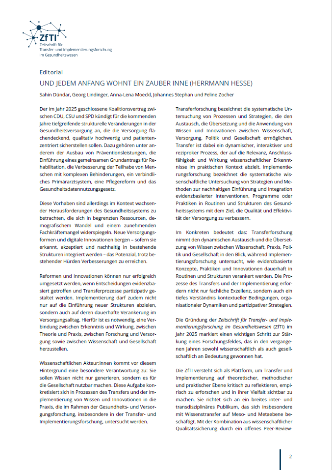 Das Bild zeigt die erste Seite des Artikels