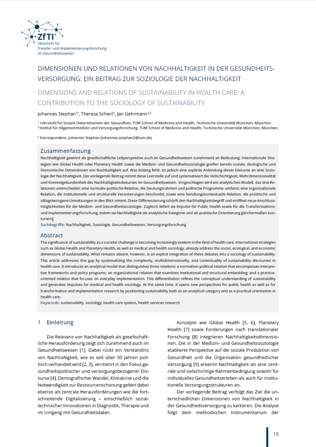 Das Bild zeigt die erste Seite des Artikels